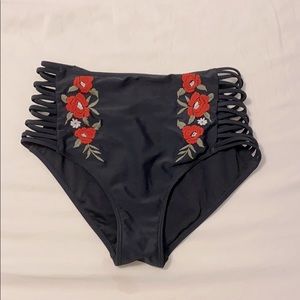 Hollister Black High Waisted Bikini Bottoms